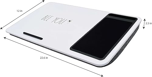 Miniatura 2 de Rae Dunn Escritorio de regazo Escritorio de regazo para laptop Mesa de trabajo portátil con cojín para cama, sofá, coche Uso para escribir, leer,