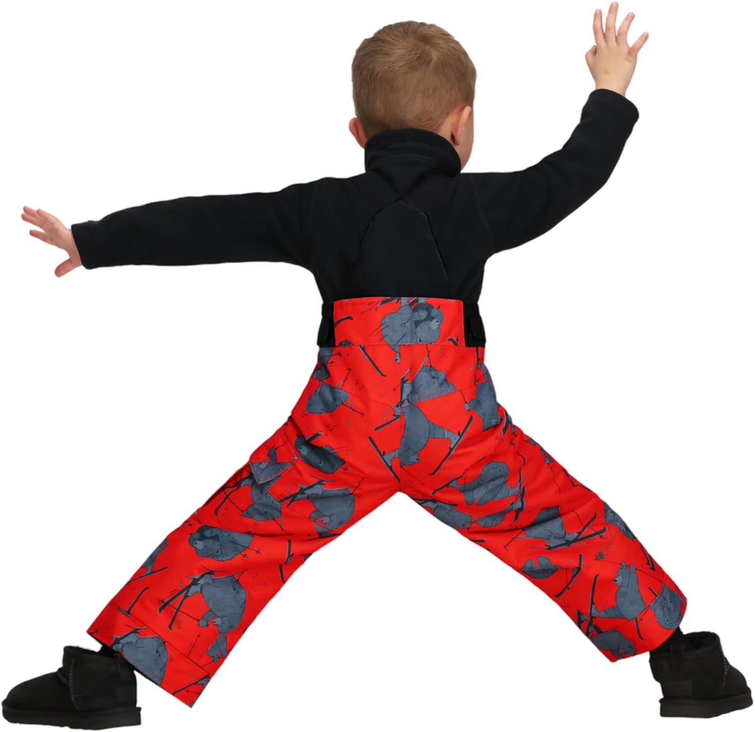 Obermeyer Boys Volt Print Snow Bib Pants, Insulated and Waterproof with Kids I-Grow System