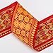 Neotrims Ruban Sari/salwar kameez traditionnel garniture par la cour 75 mm large. Superbe 7,5 cm large ruban Sari Border Designs?; Belle Assam Province, traditionnel motif floral Jacquard Ruban indien sari frontière?; Idéal pour les travaux manuels et les loisirs?; 2 Belle couleur Options avec rouge, jaune, turquoise et vert?; Cerise avec jaune, turquoise et vert. Idéal Prix. Grande qualité. Lavable en machine. rouge 2 m