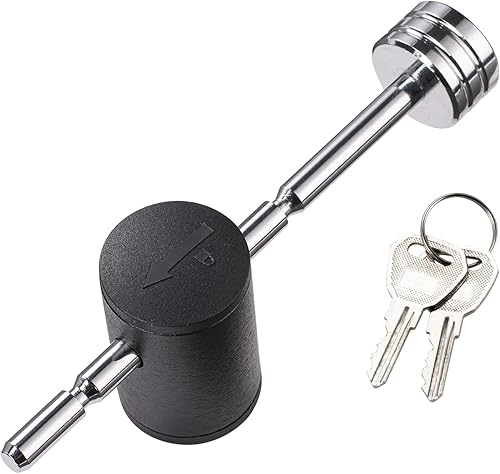 CZC AUTO Bloqueo de acoplador de lengüeta de remolque ajustable, bloqueo de pasador de acoplador de remolque, diámetro de 14 pulgadas, longitud de