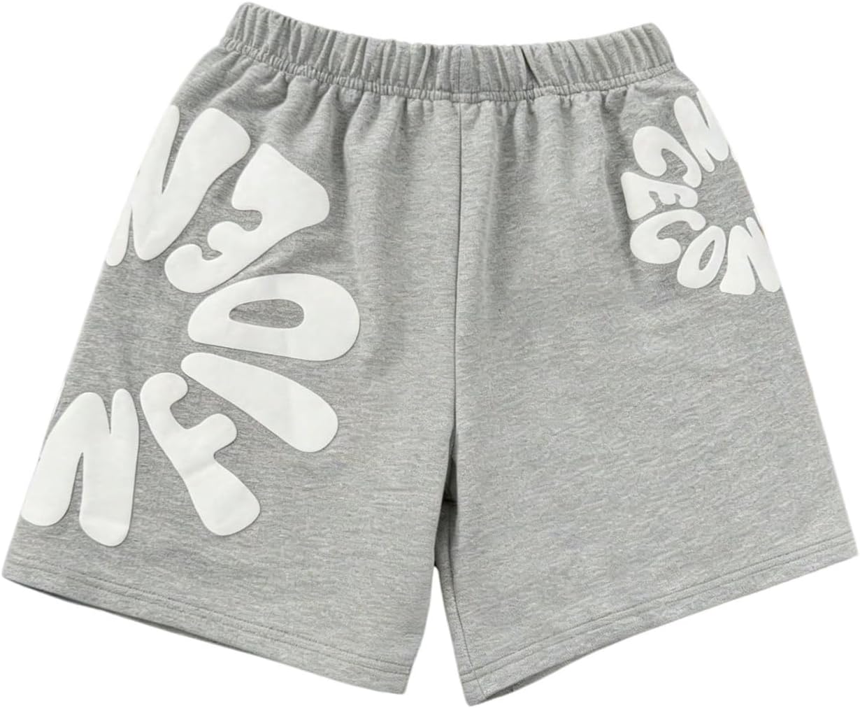 GORGLITTER Boy's Graphic Shorts Drawstring Elastic Track Shorts | Foam Design, Y2K Hip Hop, Letter Print Workout Shorts with Pockets, Basketball Athletic Gym Golf Running Rave, Clothing