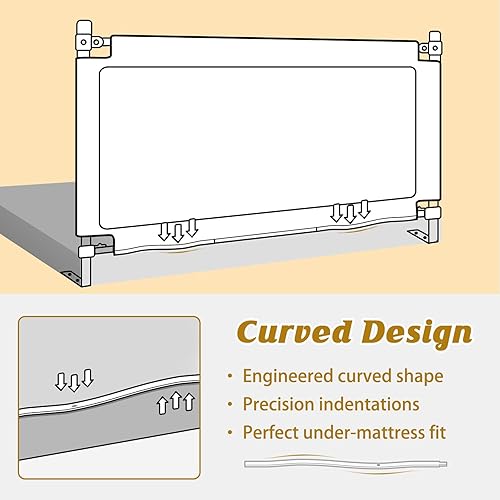 Miniatura 2 de Riel de cama de altura ajustable para niños pequeños, riel de seguridad para cama de bebé para cama de tamaño individualmatrimonialKingQueen (3