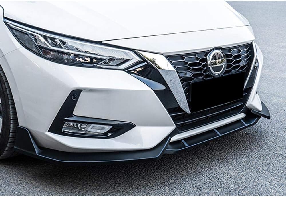 PU/682 Unpainted Matte Black Front Bumper Body Kit Lip 3PCS Compaitble with 2020&Up Sentra