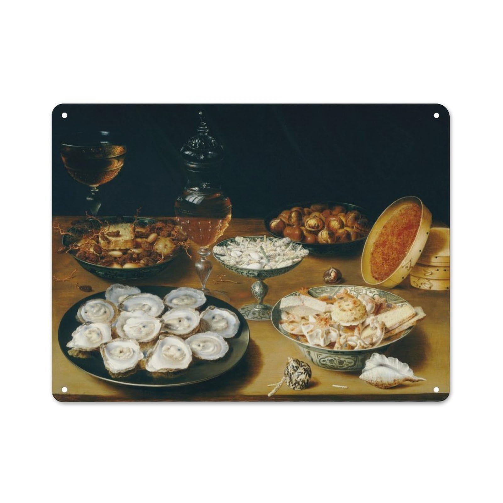 Junmoney Style-6 Still Life Vintage Urban Metal Wall Decor 30X40cm, Industrial Metal Sign For Flat, Bar, Studio Or Gallery Wall