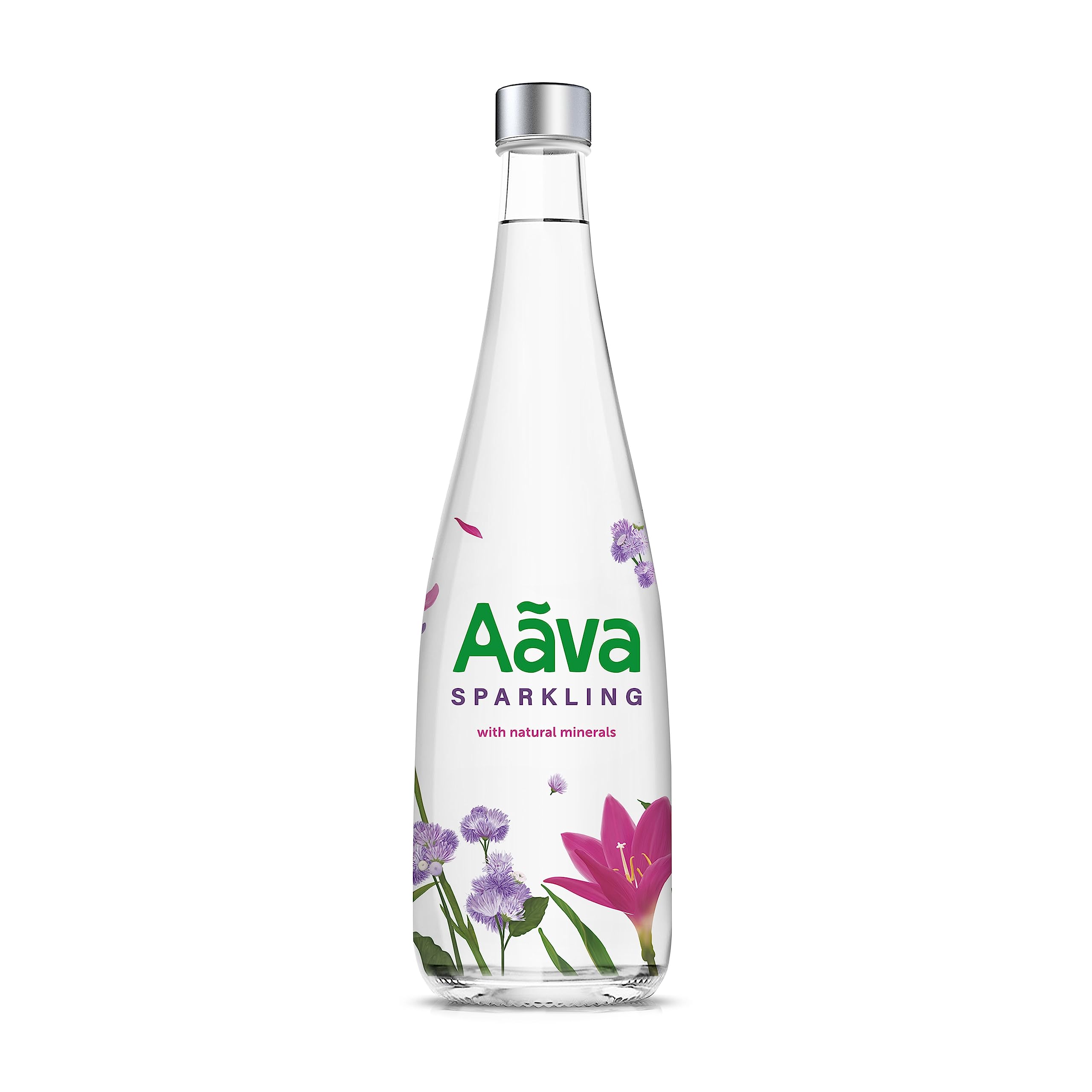 Buy Aava Sparkling Water 750 ml Glass Bottle Zero Sugar, Zero