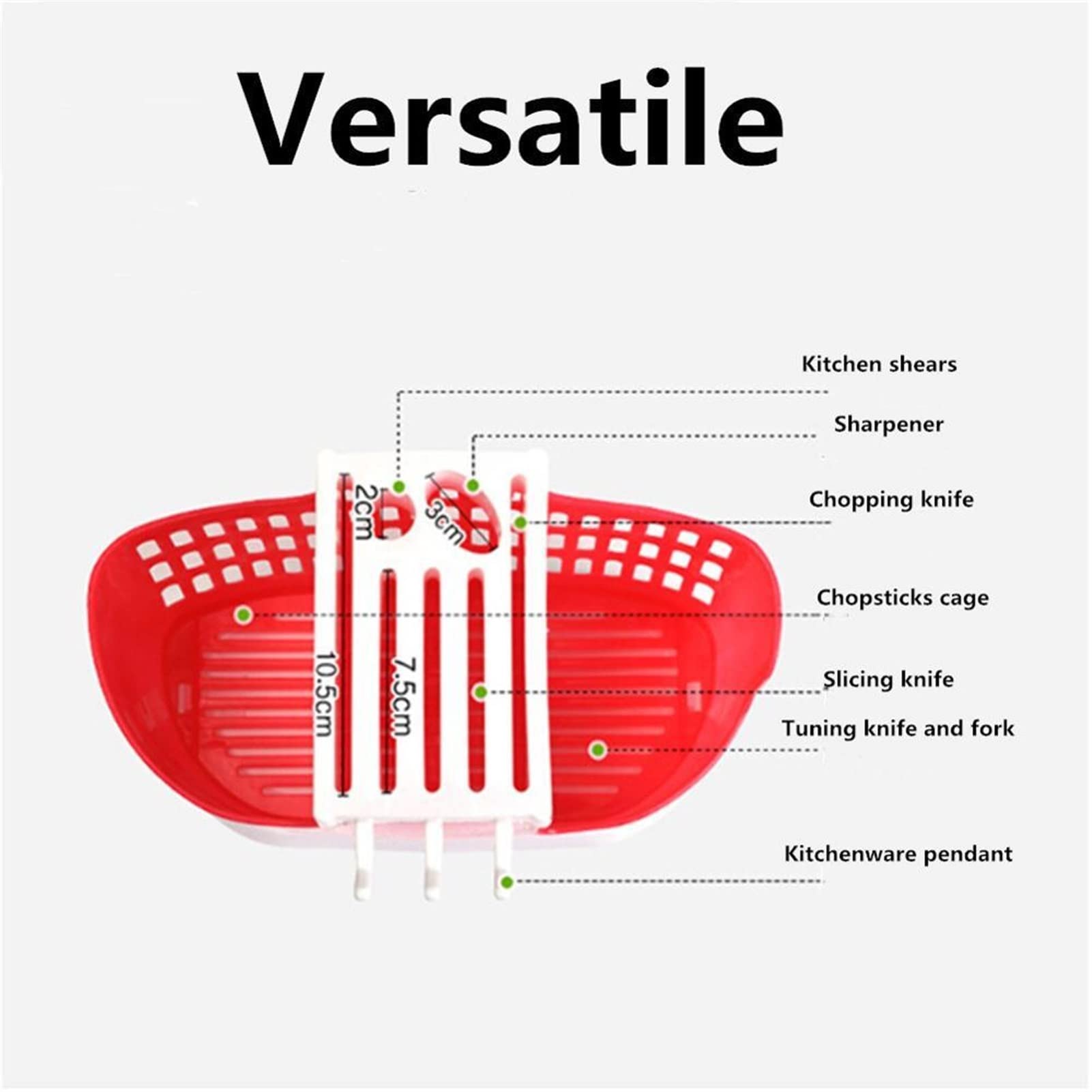 Produktbild von Besteckkasten Aus Kunststoff Mit Deckel, Besteck- Und Utensilienhalter, Organizer, 5 Fächer