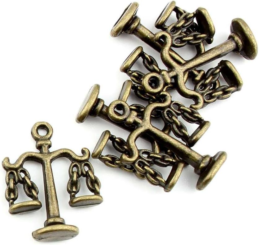 Jewelry Making Findings Antique Bronze Charms FL1721 Libra Scale Craft Lots Repair Supplies