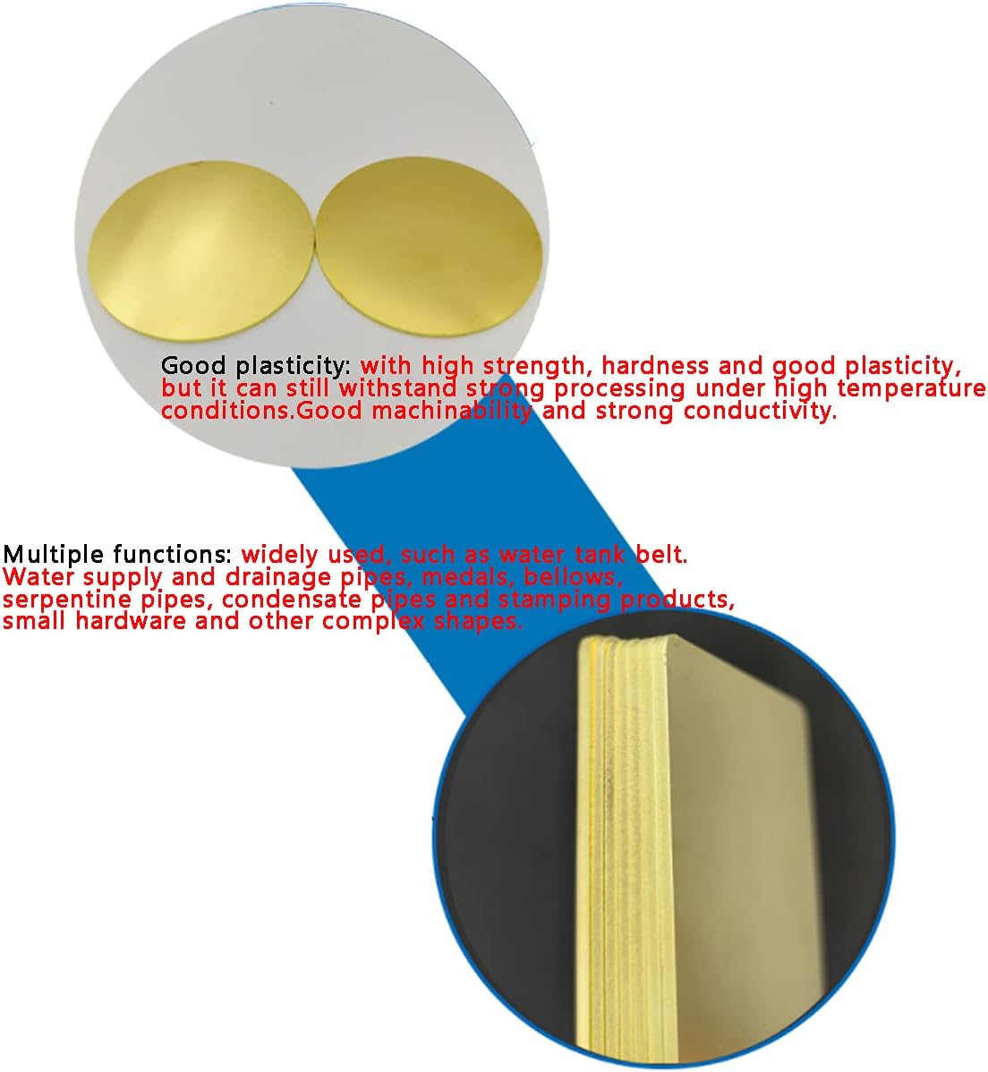Metal foil,Brass Sheet Metal Thin Foil Plate Shim Home Materials for Metalworking Welding Thick 2mm,2x100mm (Size : 2x100mm)