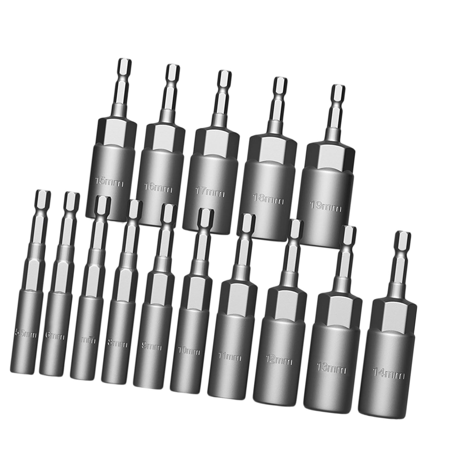 Rgybao 15 Piece Set 1 / 4Inch Wrench Hexagonal Bit Socket Set Long Impacting Drill Adapter Drill Extension Adapter For Electric Hexagonal Extension