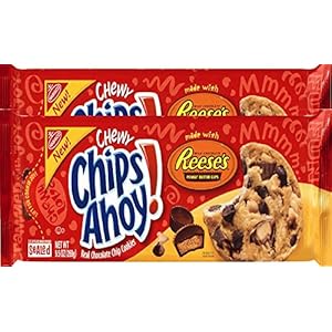 Chips Ahoy Chewy Reeses Cookies 9.5 Ounce (Pack of 2) by Nabisco