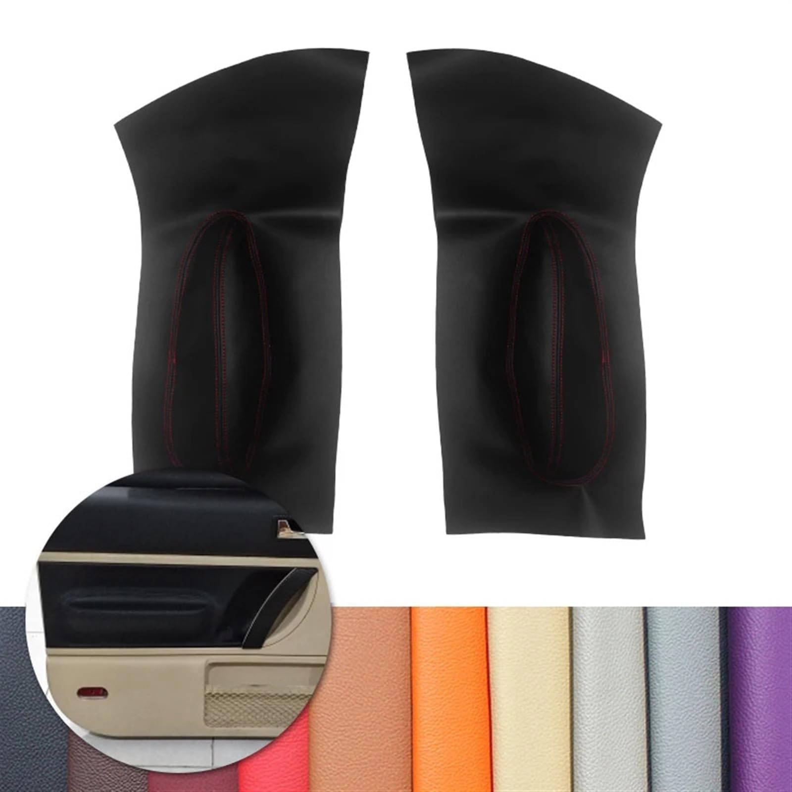 For VW, for Beetle, 1998 1999 2000 2001 2002-2010 Rivestimenti interni Auto-styling In pelle microfibra Porta anteriore Bracciolo Pannello di copertura Decor Pannelli bracciolo portiera auto(