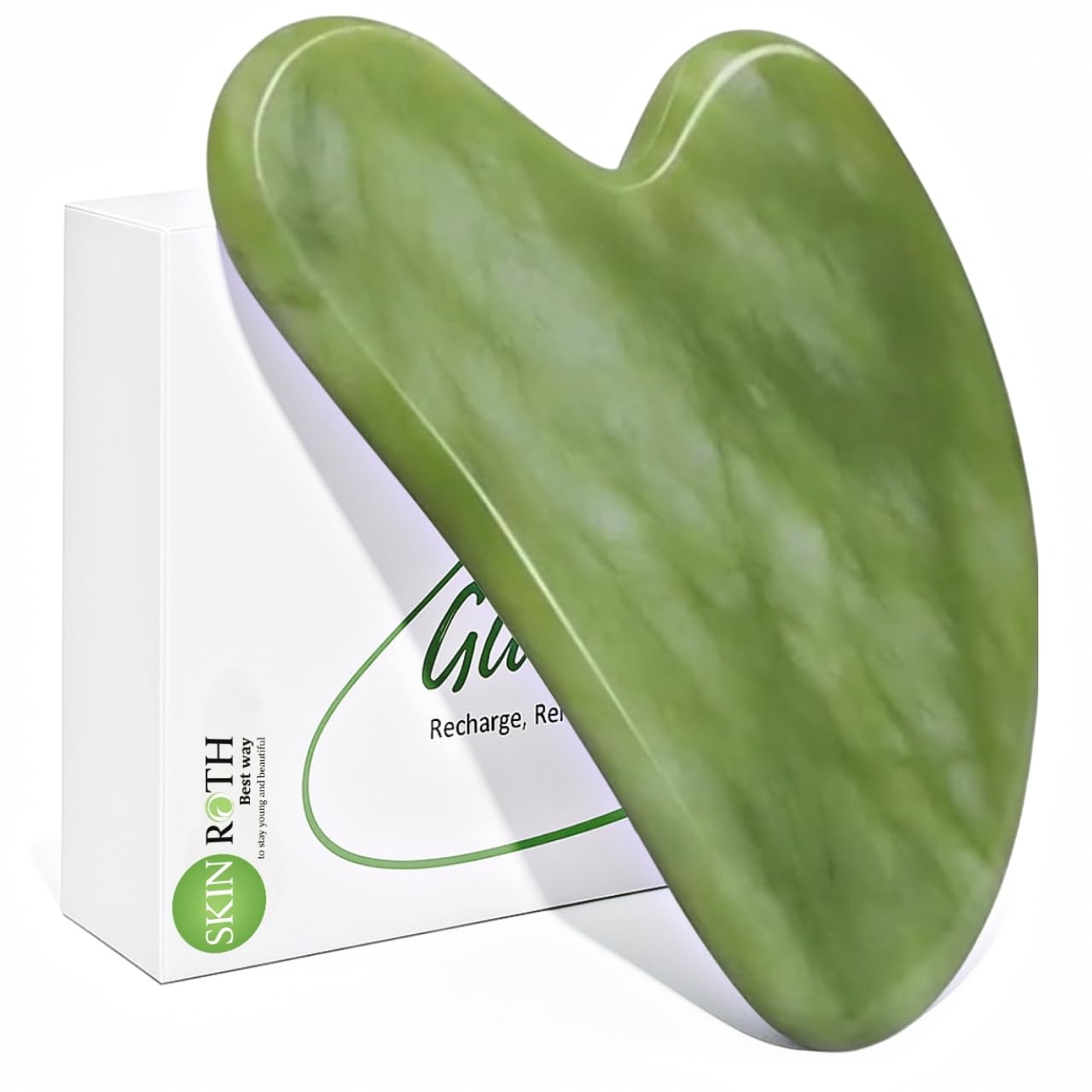 Authentic Jade Gua Sha | Facial Massager for Glowing Skin & Anti-Aging | Comes with Damage Protection & Dry-Cold Technology Box | Both-Side Smooth Edge for Puffiness Relief & Sculpting Authentic Jade Gua Sha | Facial Massager for Glowing Skin & Anti-Aging | Comes with Damage Protection & Dry-Cold Technology Box | Both-Side Smooth Edge for Puffiness Relief & Sculpting
