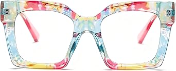 Style Square Reading Glasses Blue Light Blocking for Women Men Ladies Summer Readers