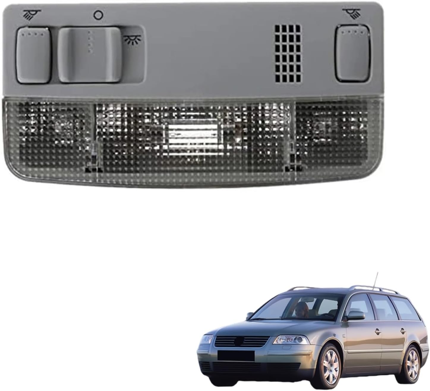 1 Pcs Automotive Overhead Consoles, Compatible with VW Passat B5 Golf MK4 Bora Polo Caddy Fabia 1TD947105 3B0947105C 3B0 947, Overhead Console Dome