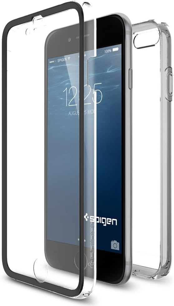 Spigen Ultra Hybrid FX iPhone 6 Case with Complete Protection and Front Built-in Screen Protector Cover for iPhone 6S / iPhone 6 - Smoke Black