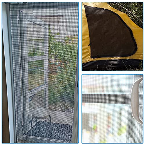 24 Pcs Window Screen Repair Kit, 5 X 7 Inch Screen Repair Tape, Self Adhesive Screen Repair Patch Fiberglass Replacement Screens For Window Screen And Screen Door Tears Holes (Black) #TOP6