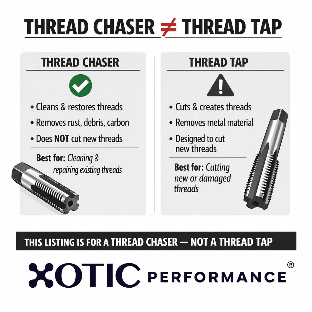 Xotic Performance Chaser de limpieza de roscas de 1/2 a 13