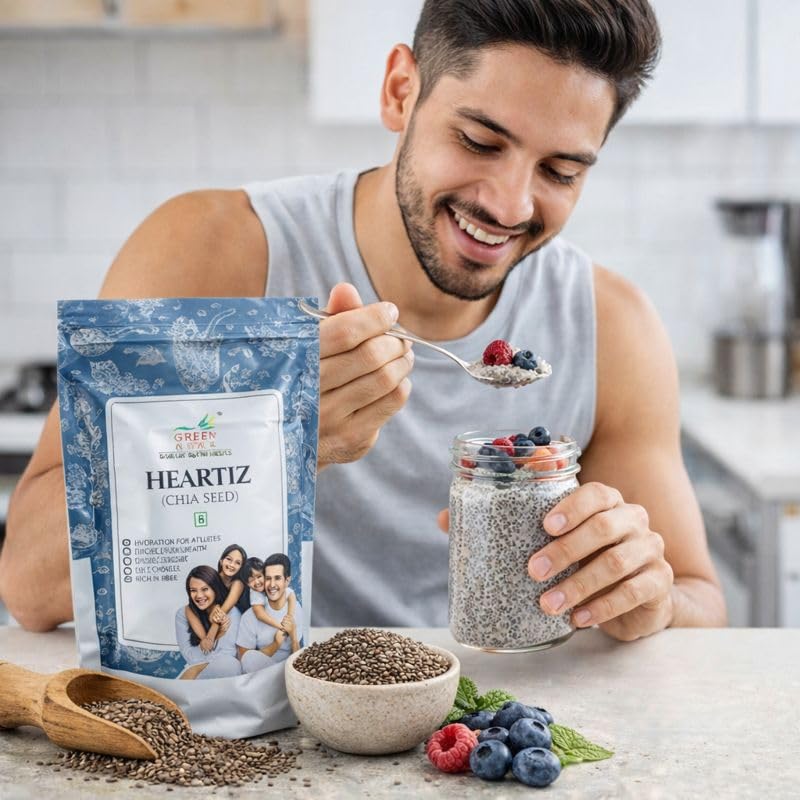 Green Aura Heartiz Chia Seeds | Omega-3 Rich Superfood for