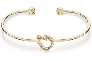 14K Gold Plated Forever Love Knot Infinity Bracelet for Women
