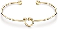 PAVOI 14K Gold Plated Infinity Love Knot Adjustable Bangle Bracelet for Women - Hypoallergenic Gift for Her