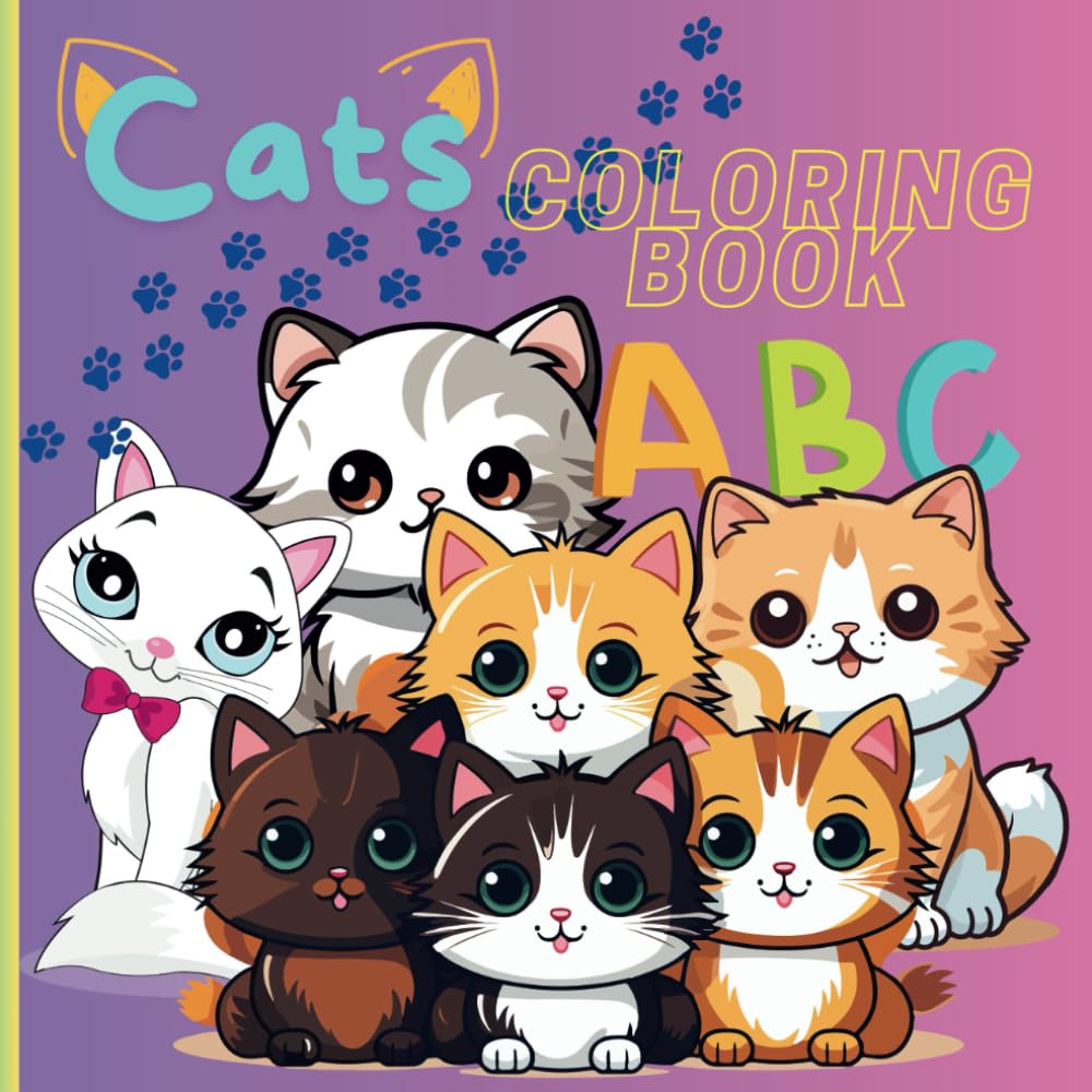 "A to Z Cat Adventures: An Alphabet Coloring Book": Educational Coloring Book With Cats And Alphabets Names For PreSchool Children Ages 3-6