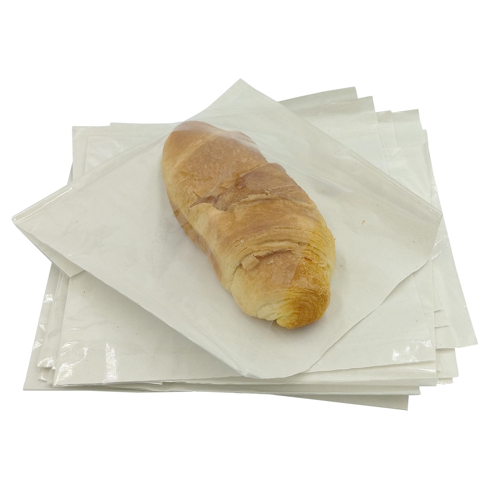 7" x 7" Cellophane White Film Fronted Paper Bags /175mm x 175mm | Clear Window Snacks Sandwich Bags (100)