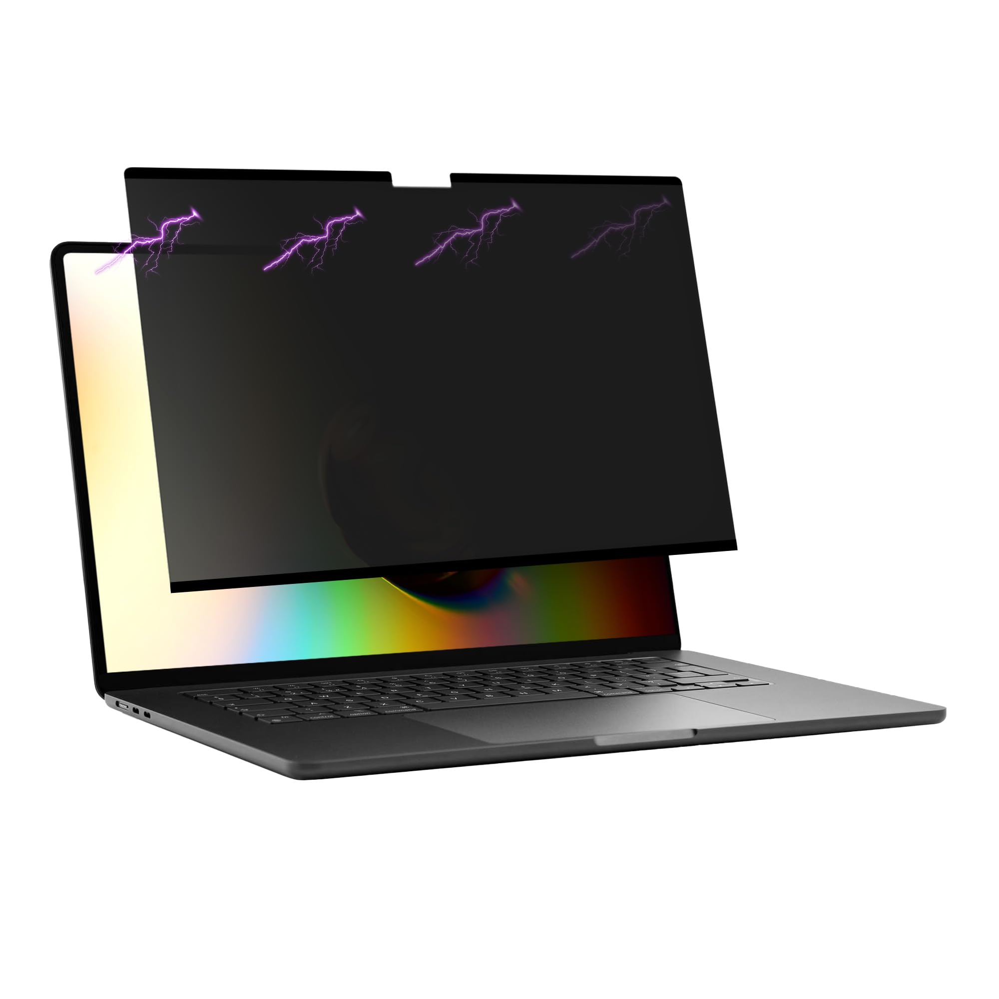 kwmobile Pellicola Privacy per Apple MacBook Air 13 M4 2025 A3240 - Privacy Screen per Laptop - Filtro Schermo Protettivo Rimovibile e da Viaggio - Filtro Anti Luce Blu Magnetico
