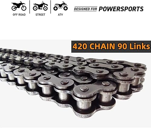 Miniatura 2 de Mini cadena de bicicleta para Coleman Ct200u Ct200u-ex Bt200x cadenas de transmisión delantera y trasera y accesorios de ajuste de cadena (#420