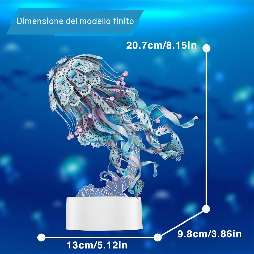 Piececool 3D Metal Puzzle Puzzle 3D Artigianato 3D Modelli di Metallo 3D Puzzle regalo di Natale Puzzle 3D per adulti Oceano blu