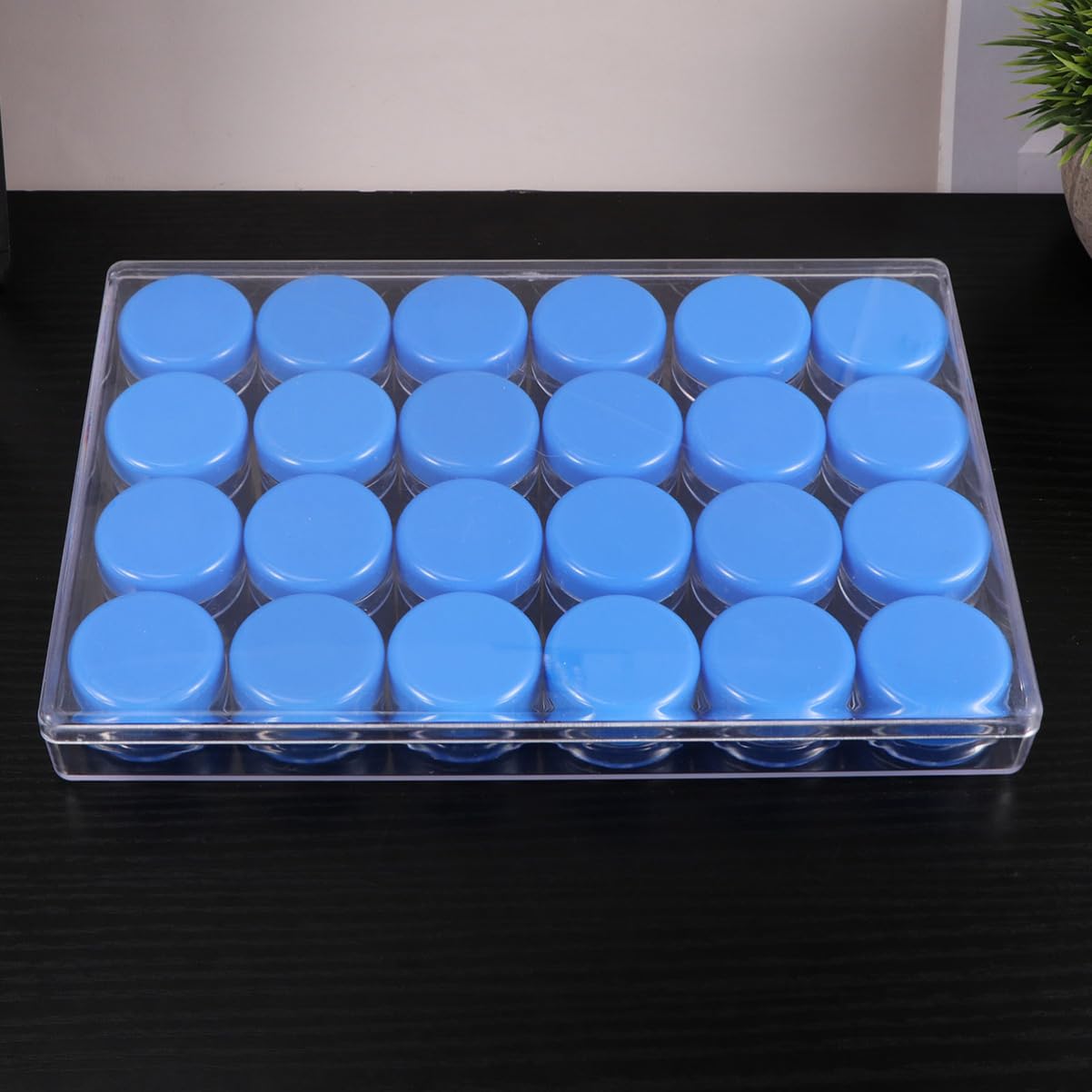 Set di 25 Flaconi Separati da Viaggio 10g in Pp Blu | Shampoo e Gel, Ricaricabili e Portatili, con Scatola Inclusa, per Viaggio e Attività All'aperto