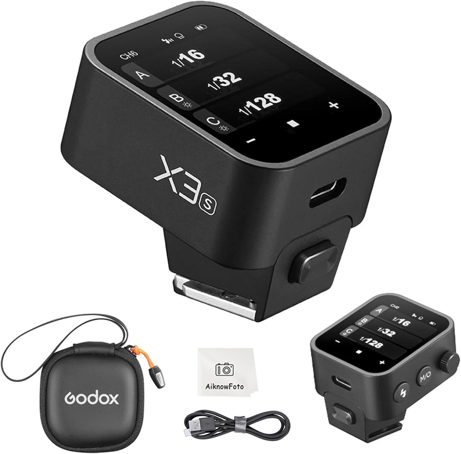 Godox X3-S X3S TTL Wireless Flash Trigger with Touch Screen,Compatible for Sony Camera Flash Transmitter for Studio Photography,TCM Function,Quick Charge Flash Trigger with 3.7V/850mAh Battery