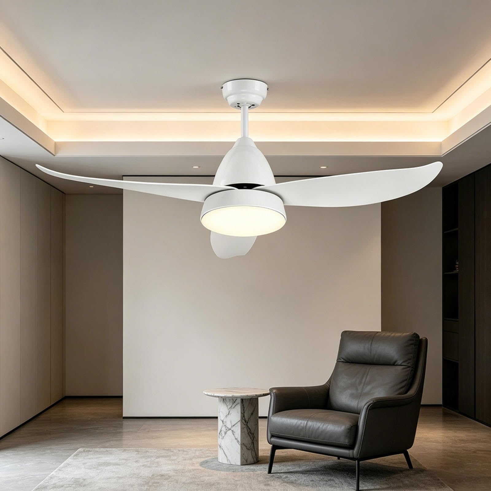 Ventilador de techo silencioso para dormitorio con control remoto que soluciona las noches de calor