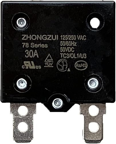 weelye 1 unids 30A 125/250Vac 50Vdc relé de reinicio automático interruptor térmico disyuntor protector de sobrecarga de corriente para niños montar