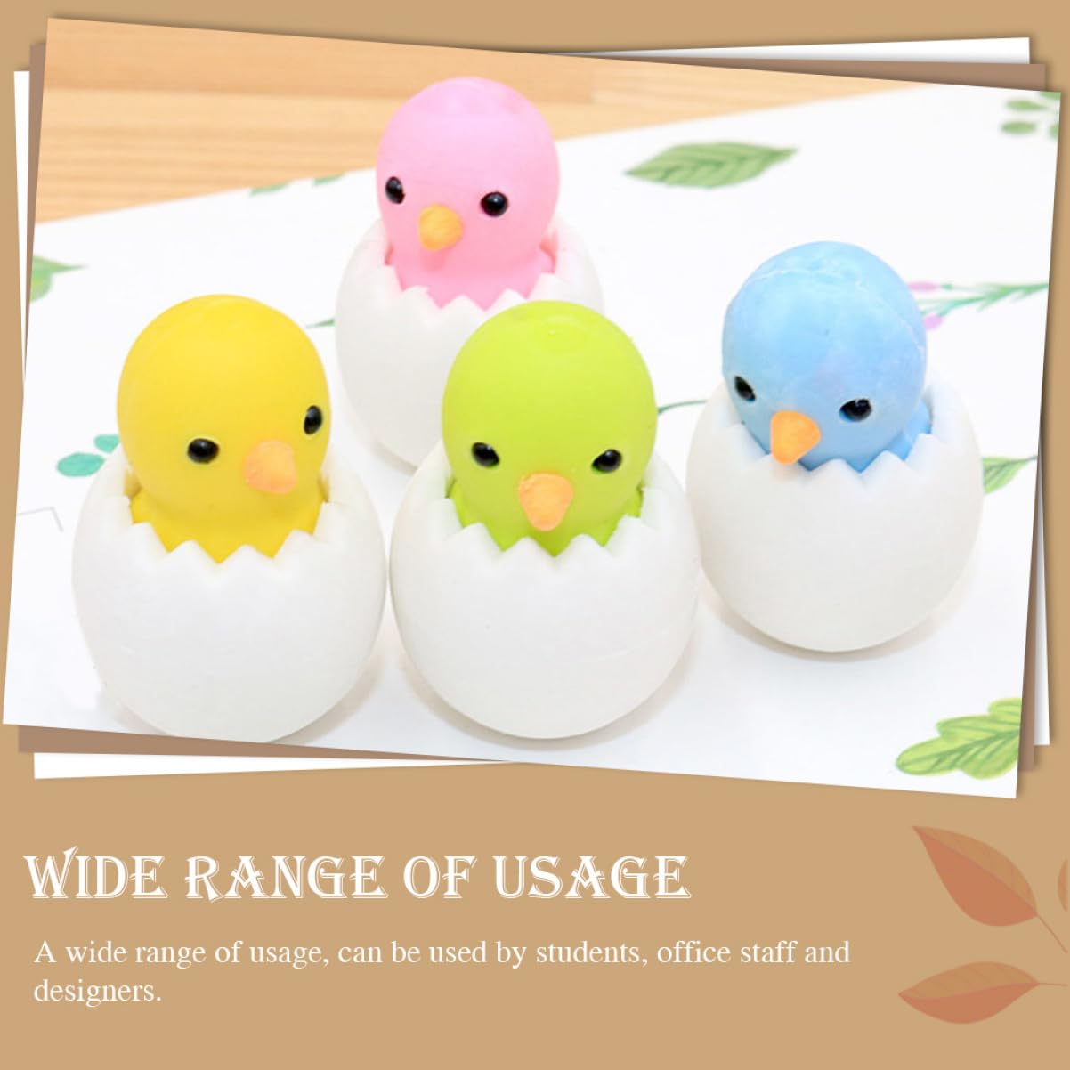 VILLCASE 3 Set Gomma Da Cancellare Shell Chick Gomme Da Cancellare Carino Mini Ragazze Freddo Pulcino Coniglio Divertimento Premi in Aula Gomma Da Cancellare Di Pasqua Pezzi * 3