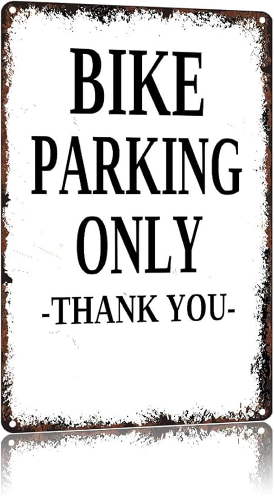NWPNLXEA Bike Parking Only Metal Sign Vintage Polite Notice Sign for Garage or Garden Shed 8 X 12 in