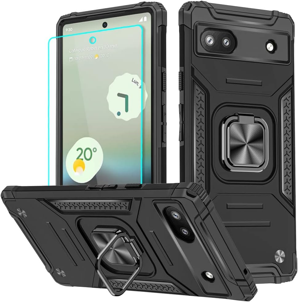 for Pixel 6a Case, Google Pixel 6a Case with HD Screen Protector
