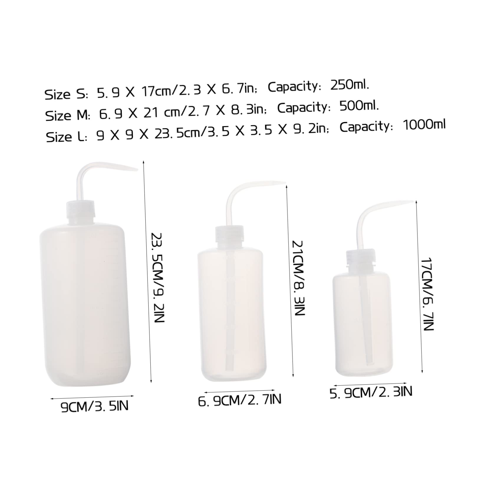 MAGICLULU 2 Sätze Wasserkocherreinigungsflasche Gießen Anlage Flaschen Quetschen Pflanzenmeister Tragbare Quetschflasche Schmale Wasserflasche Plastik Weiß Wiederverwendbar 6 Stück * 2
