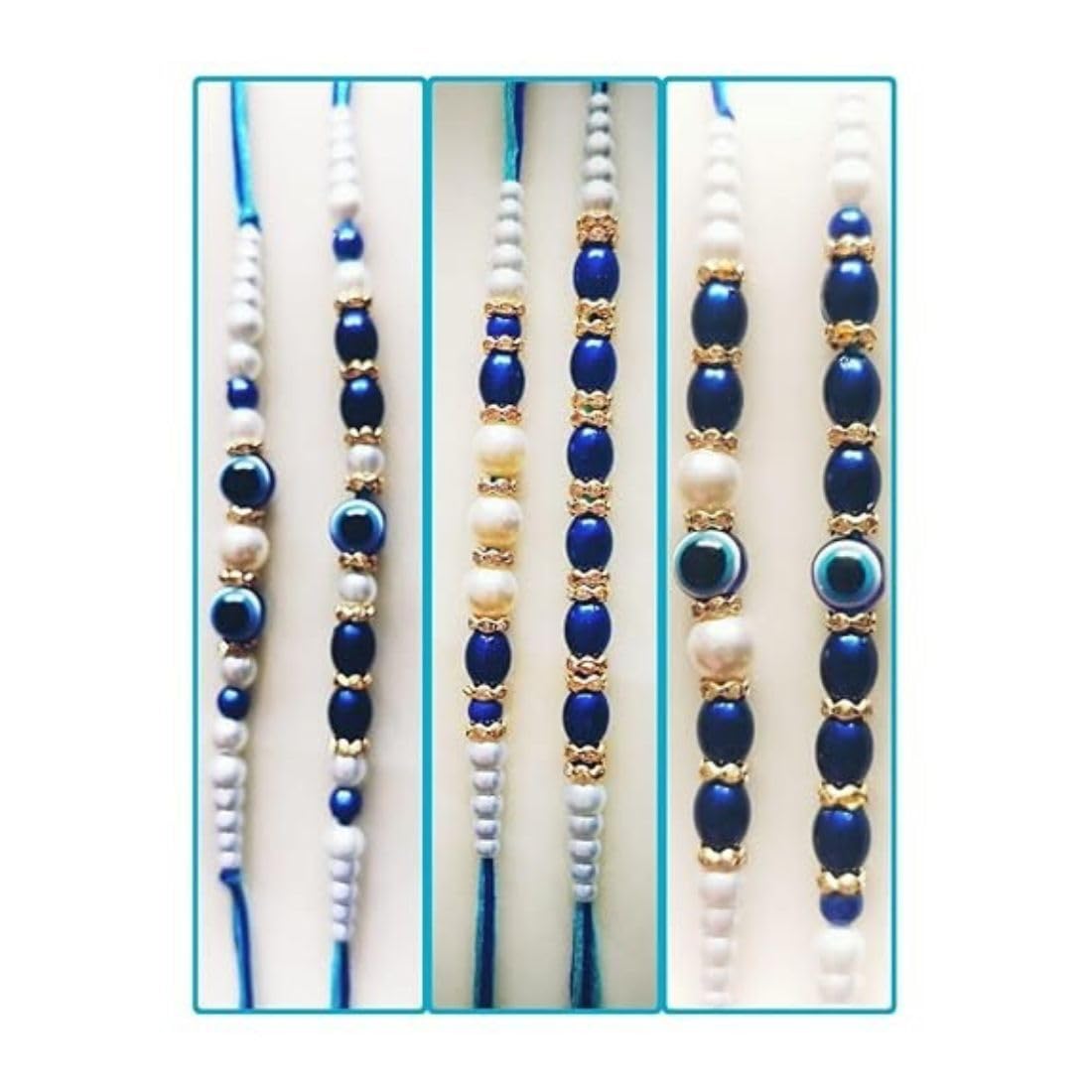 Now Foundation Unisex-Adult Rakhi, Evil Eye Rakhi For Brother, Symbol Of Protection, Premium Pearl, Oxidised Metal And Eco-Friendly Rakhi Set Of 3 (B0DB5DXZ9M) Amazon Price History, Amazon Price Tracker