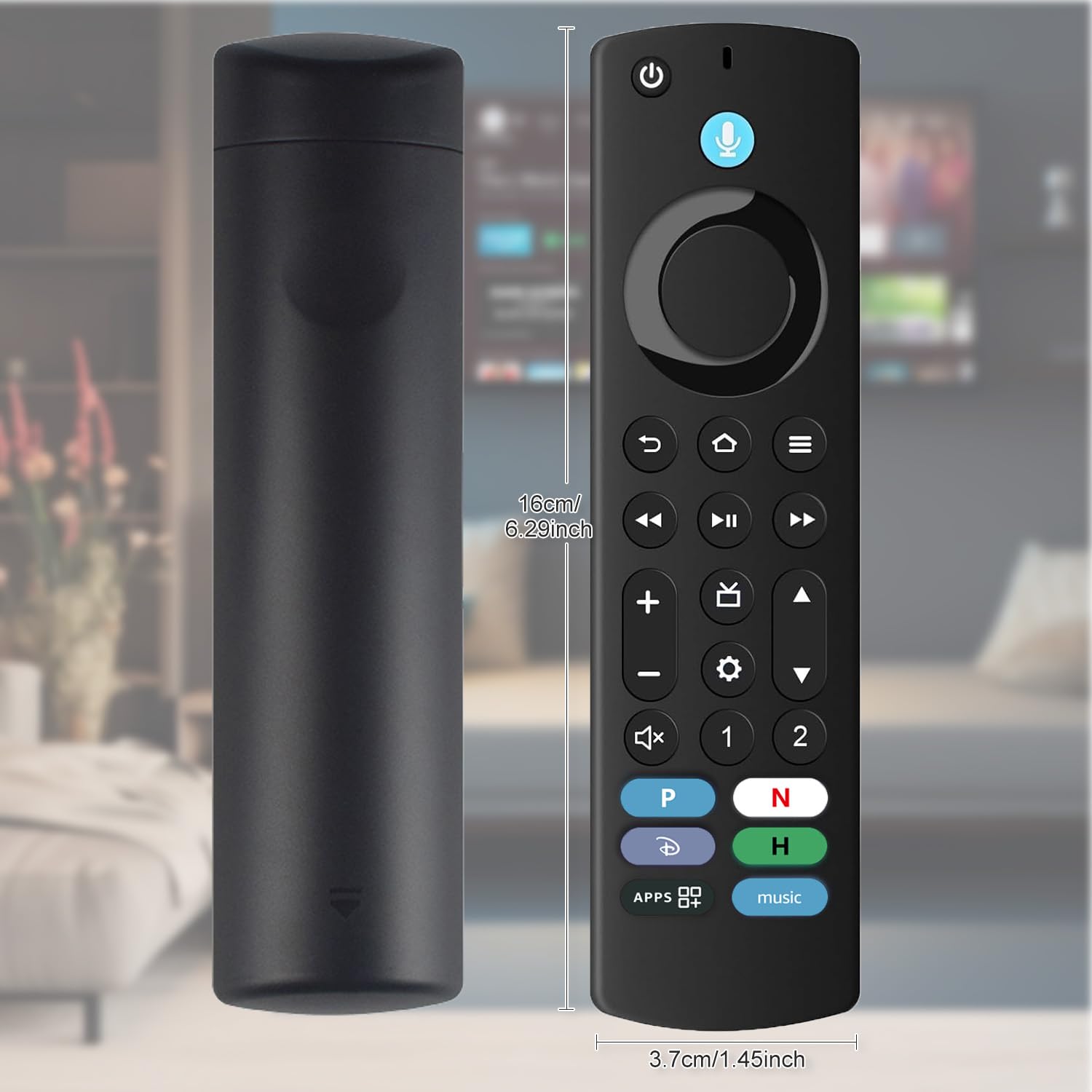 Télécommande vocale universelle : streaming (2ème, 3ème, 4K, max) de remplacement, également compatible avec Omni, Toshiba, Insignia, Pioneer et Smart TV multimédia 2 et 4, HD, Lite et