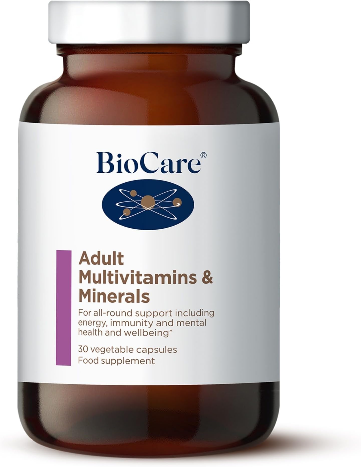 Adult Multivitamins & Minerals - One-A-Day Comprehensive Vegan Formula - for Energy, Immunity, Nervous System & Bone Support - 30 Capsules