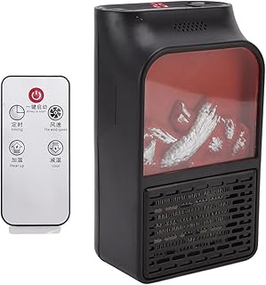 Portable Ceramic Space Heater, Electric Fireplace Heater, 1000W Mini Fireplace Heater PTC Fast Heating Flame Heater Stove