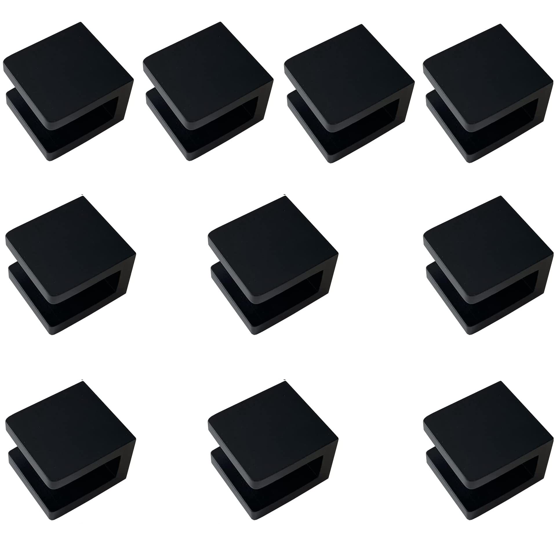 Pince pour étagère en verre 8 mm 10 mm support laiton noir mat lot de 10