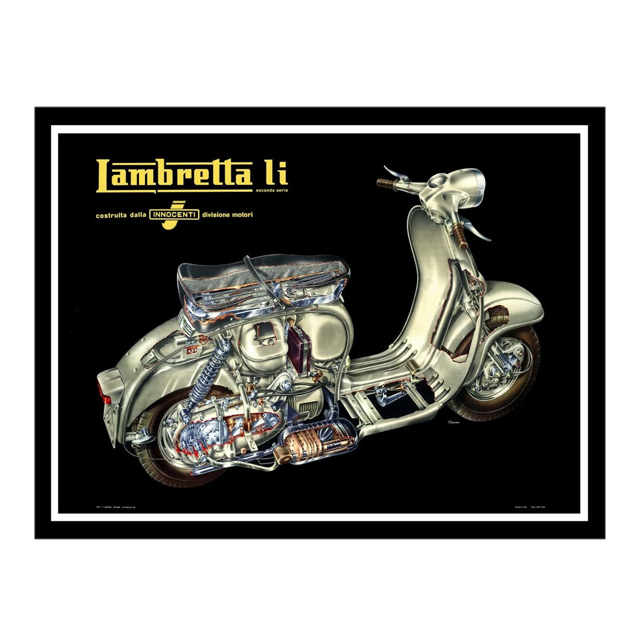 Metal Sign Plaque Print Poster Retro Vintage Lambretta Gift Dad Man Cave Shed Home Bar Garage Ref12714 (10x8 inches (Approx) 25cmx20cm)