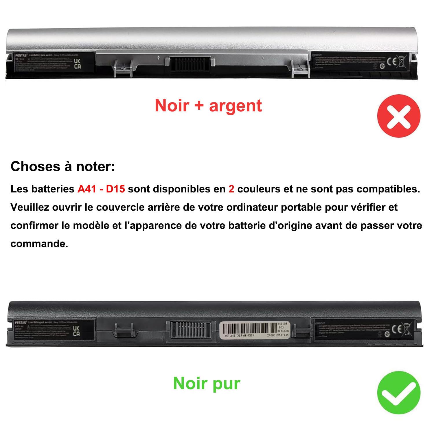 A41-D17 batteria portatile per Medion Akoya E7415 E7415T E7419 batteria nuovissi A41-D17 batteria portatile per Medion Akoya E7415 E7415T E7419 batteria nuovissi