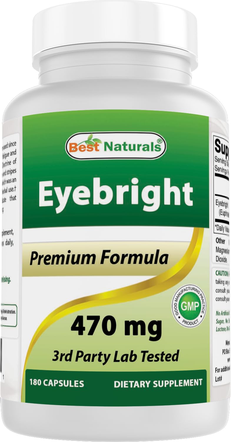 Best Naturals Eyebright 470 mg 180 Capsules