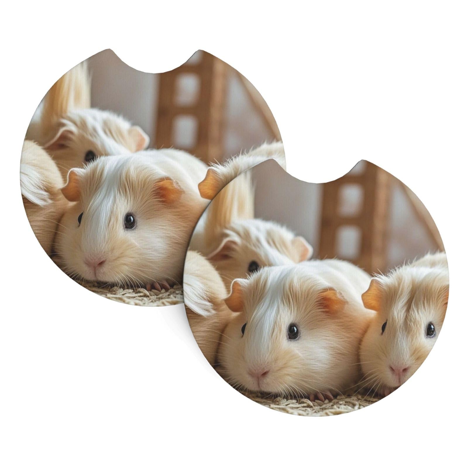 2 Pack Car Cup Holder Coasters 2.7 Inch Universal Anti-Slip Shockproof Car Cup Holder Insert Guinea Pigs Car Coasters Drink Coasters Cup Holder Coasters for Car Accessories