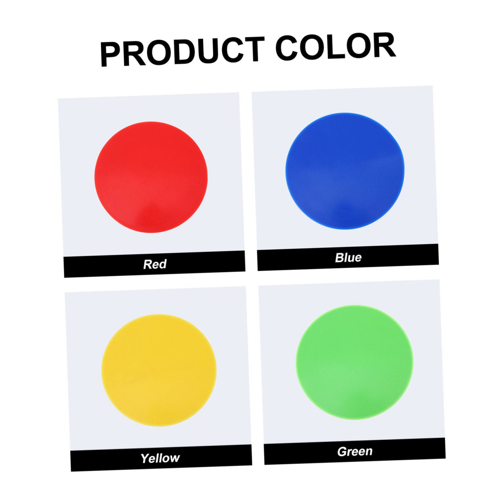 BESTonZON 8pcs Soccer Training Landmark Pads Durable Round Flat Markers Red Blue Yellow Green for Football Drills Agility Exercises Use