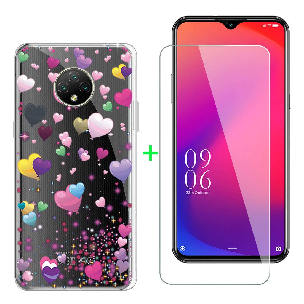 KJYF Noir Coque Pour Doogee X95T 2022 (6.52"),1 X Protecteur D'écran En