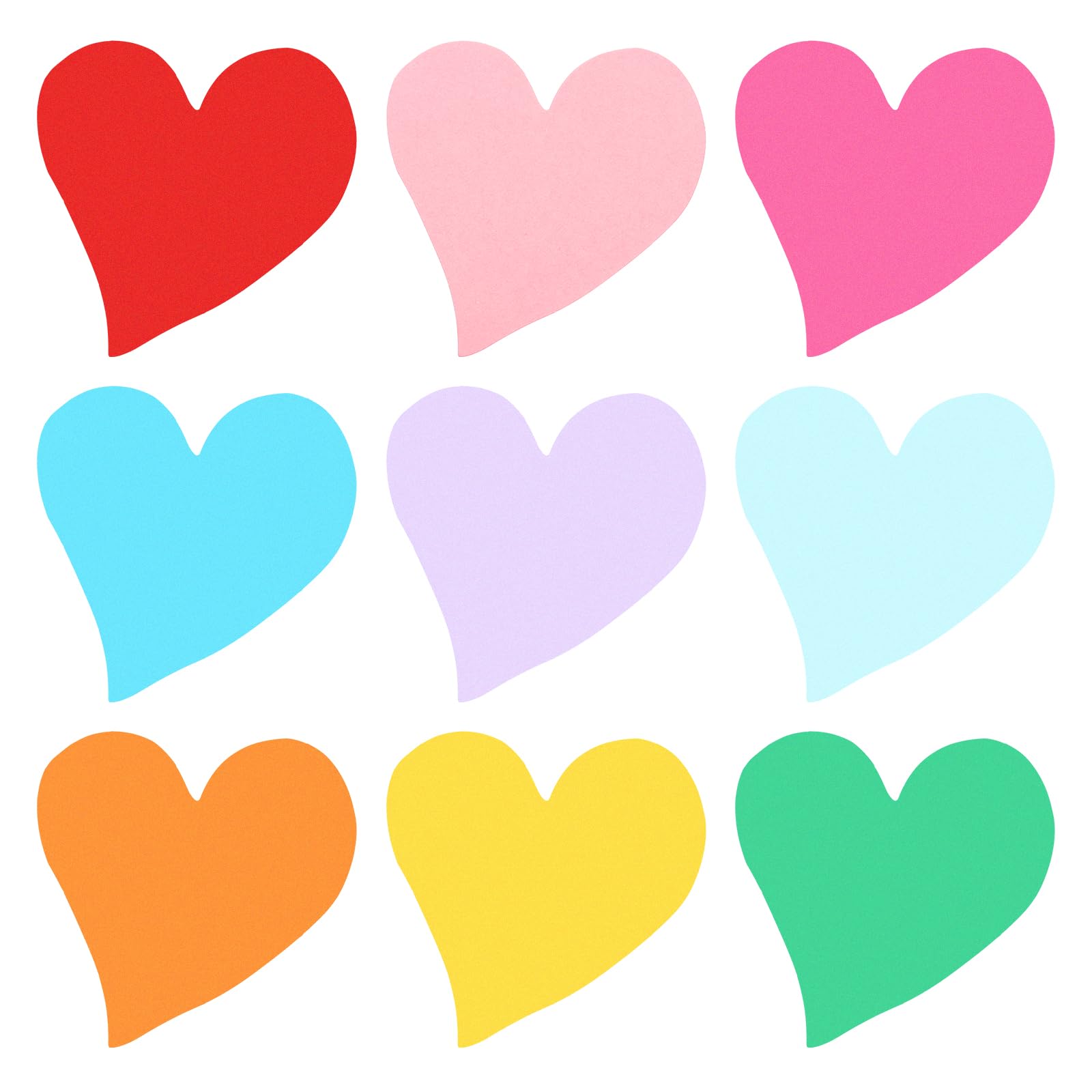 PATIKIL Carta Ritagliata per Lavagne 54pz Forma Cuore Multicolore Decorazioni per Bacheche