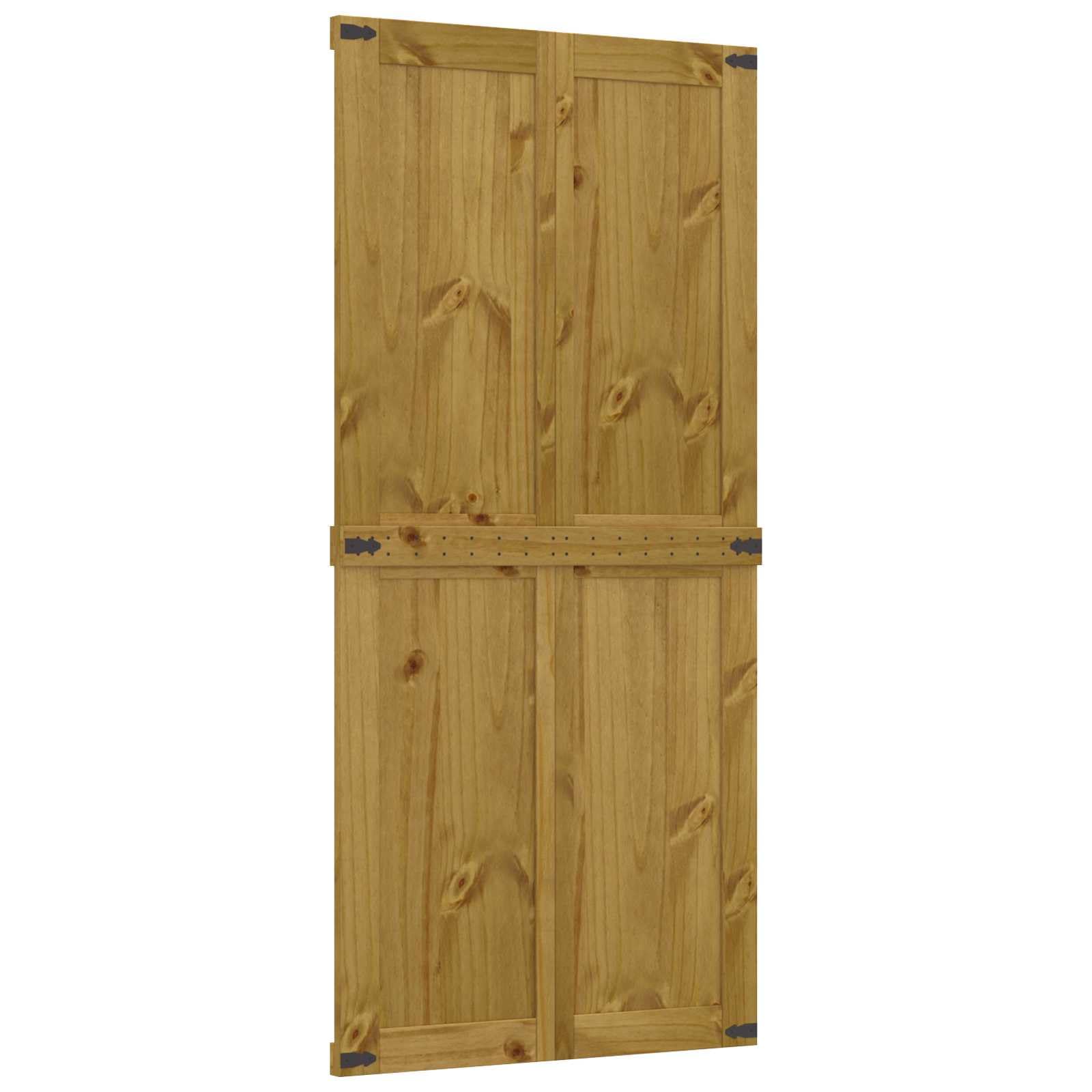 Generisch Scheunentür Corona Honigbraun 90 x 210 cm Massives Kiefernholz,Heimwerkerbedarf,Baumaterialien,Türen-42021181